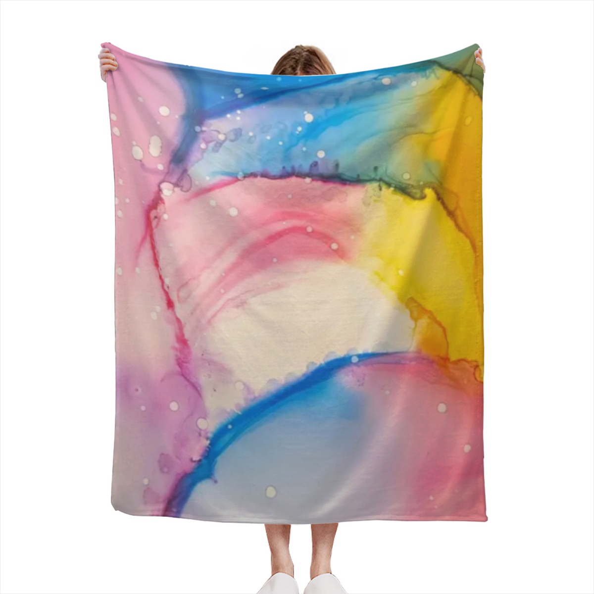 Breezy & Lantern Playful Graphic Plush Flannel Throw
