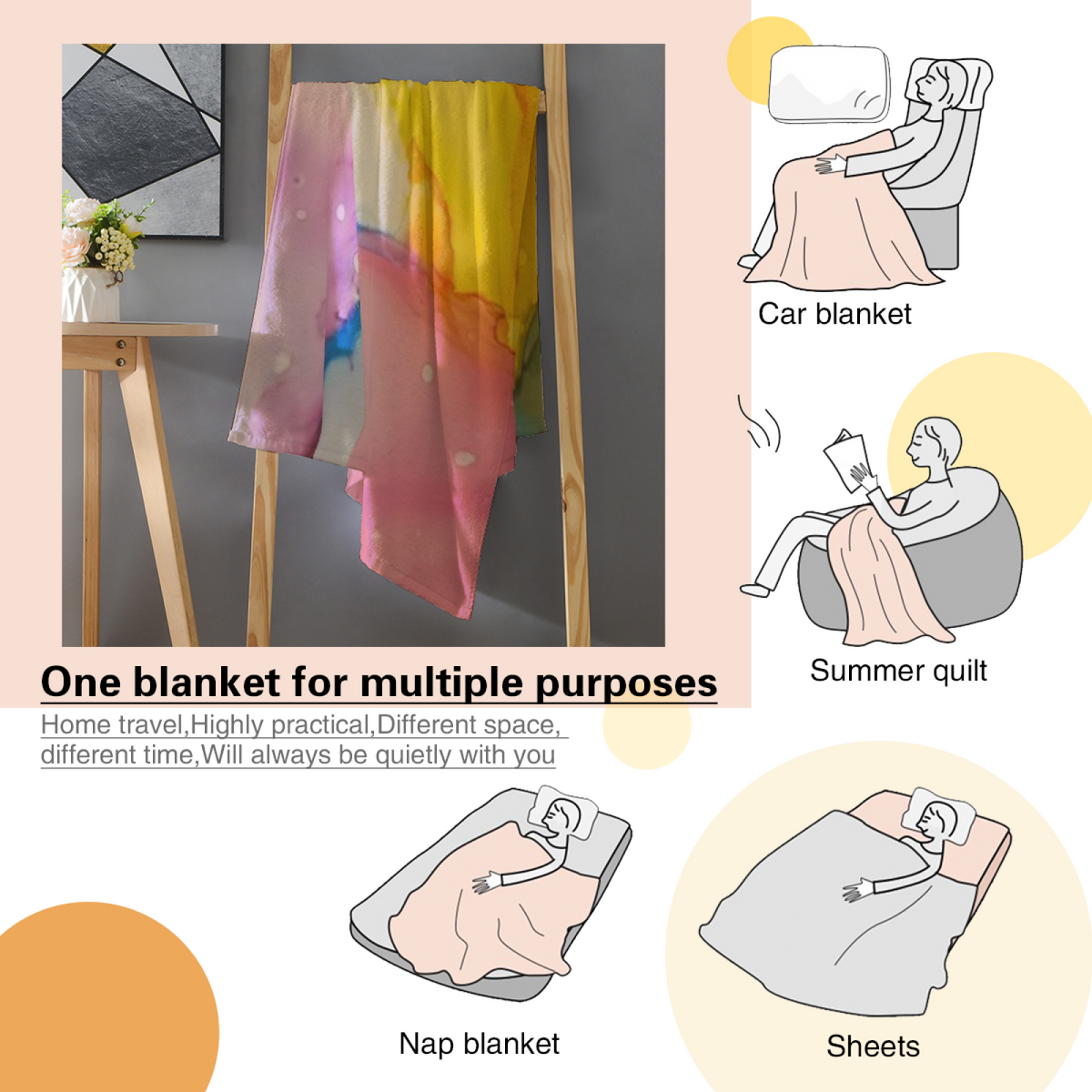 Breezy & Lantern Playful Graphic Plush Flannel Throw