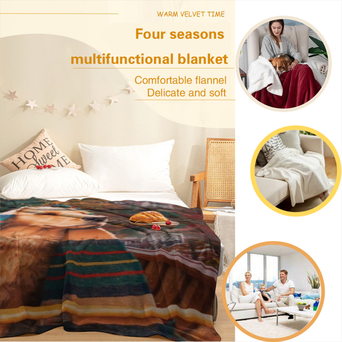 Earthy Neutral Aurora Harbor Lightweight Flannel Throw ¨C Contemporary Pattern