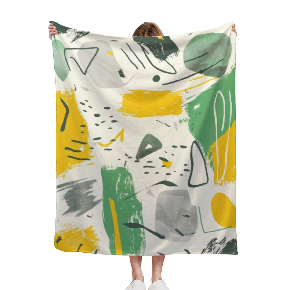 Mossy Daydream Soft Flannel Blanket in Dusty Lilac