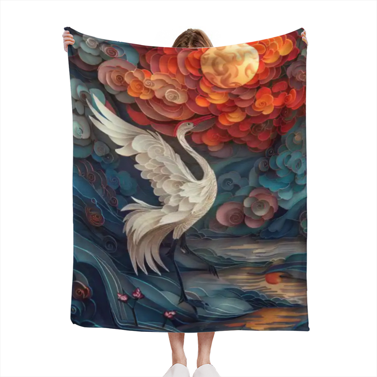 Soft Minimalist All-Season Flannel Blanket ¨C Aurora Wander Collection