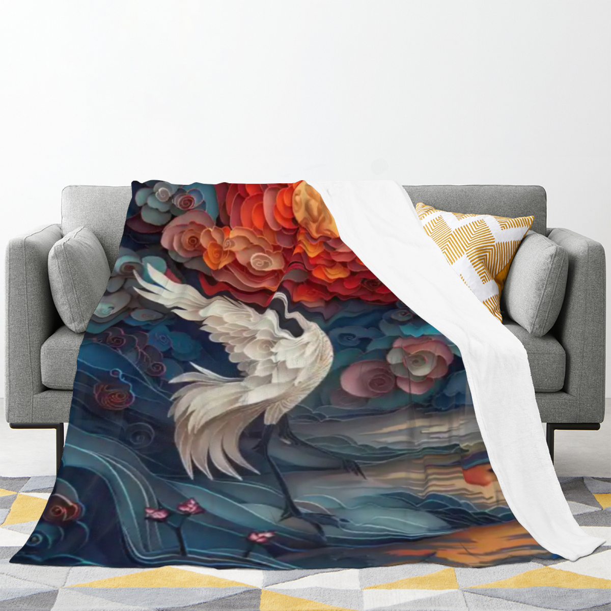 Soft Minimalist All-Season Flannel Blanket ¨C Aurora Wander Collection