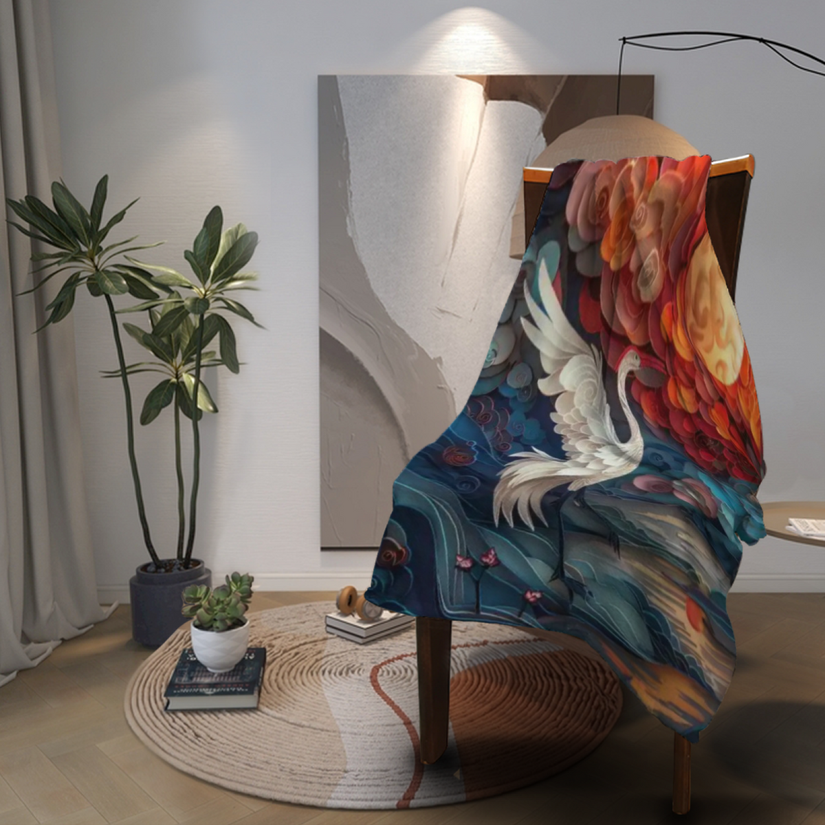 Soft Minimalist All-Season Flannel Blanket ¨C Aurora Wander Collection