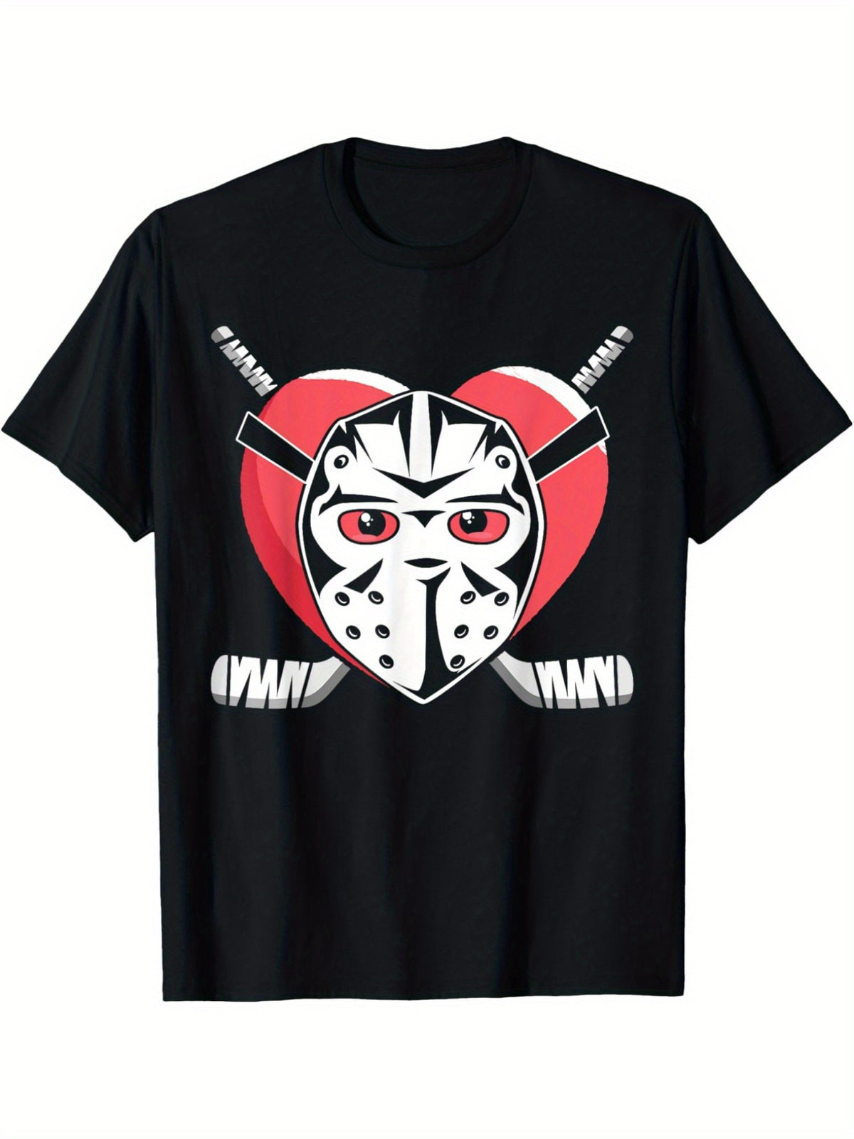 Men's Retro Hockey-Themed T-Shirt - 100% Cotton, Comfortable & Stylish for Summer | Perfect Valentine's Day Gift