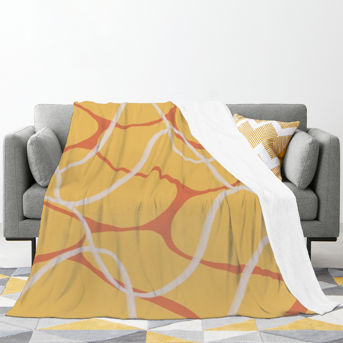 Pastel Multicolor Whimsical Decor Plush Flannel Throw ¨C Coastal Sprout Edition