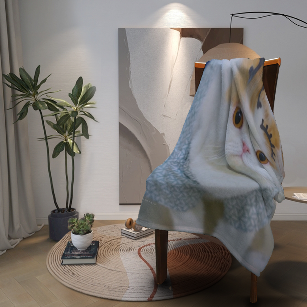 Eclectic Design Luminous Treasure Soft Neutral Cozy Flannel Bed Blanket