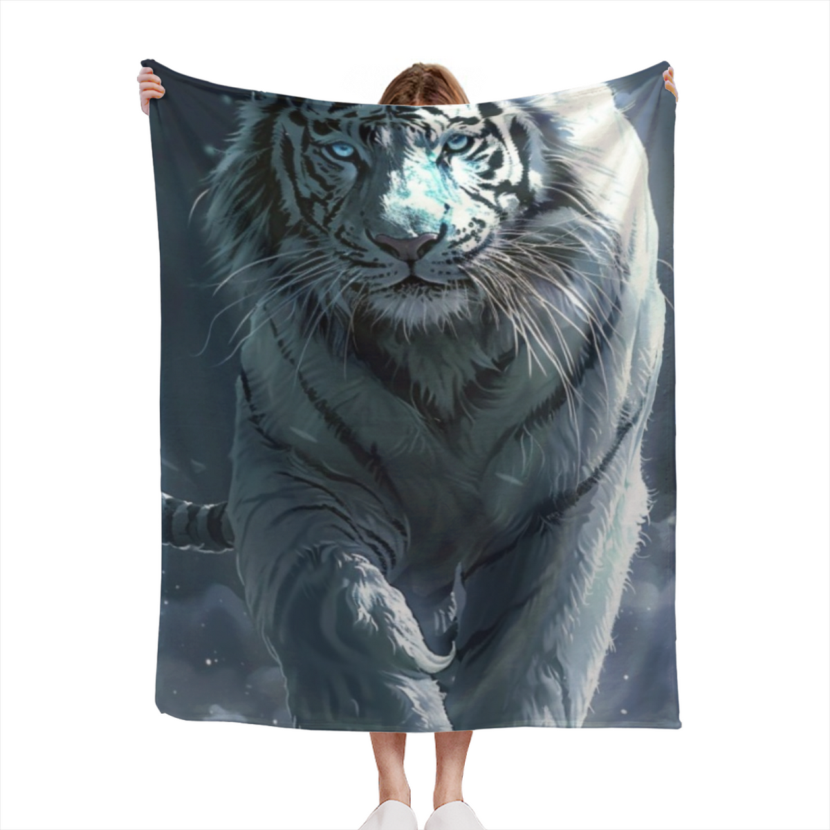 Orchid Haven Soft Neutral Art Flannel Throw Blanket
