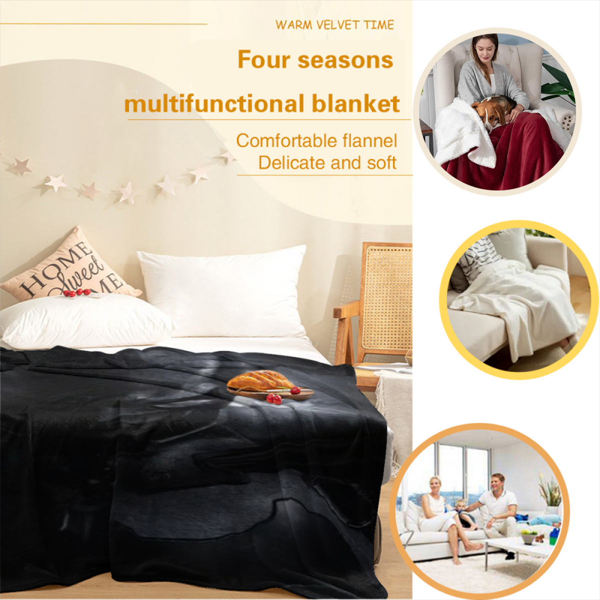 Earthy Neutral Cinnamon Mirage Lightweight Flannel Throw ¨C Contemporary Pattern