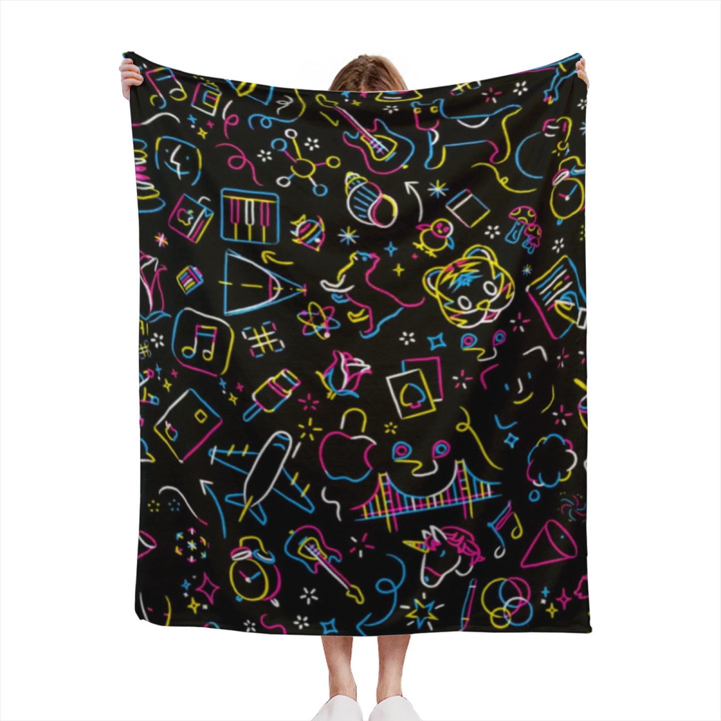 Modern Printed Throw Blanket ¨C Colorful Decorative Home Blanket