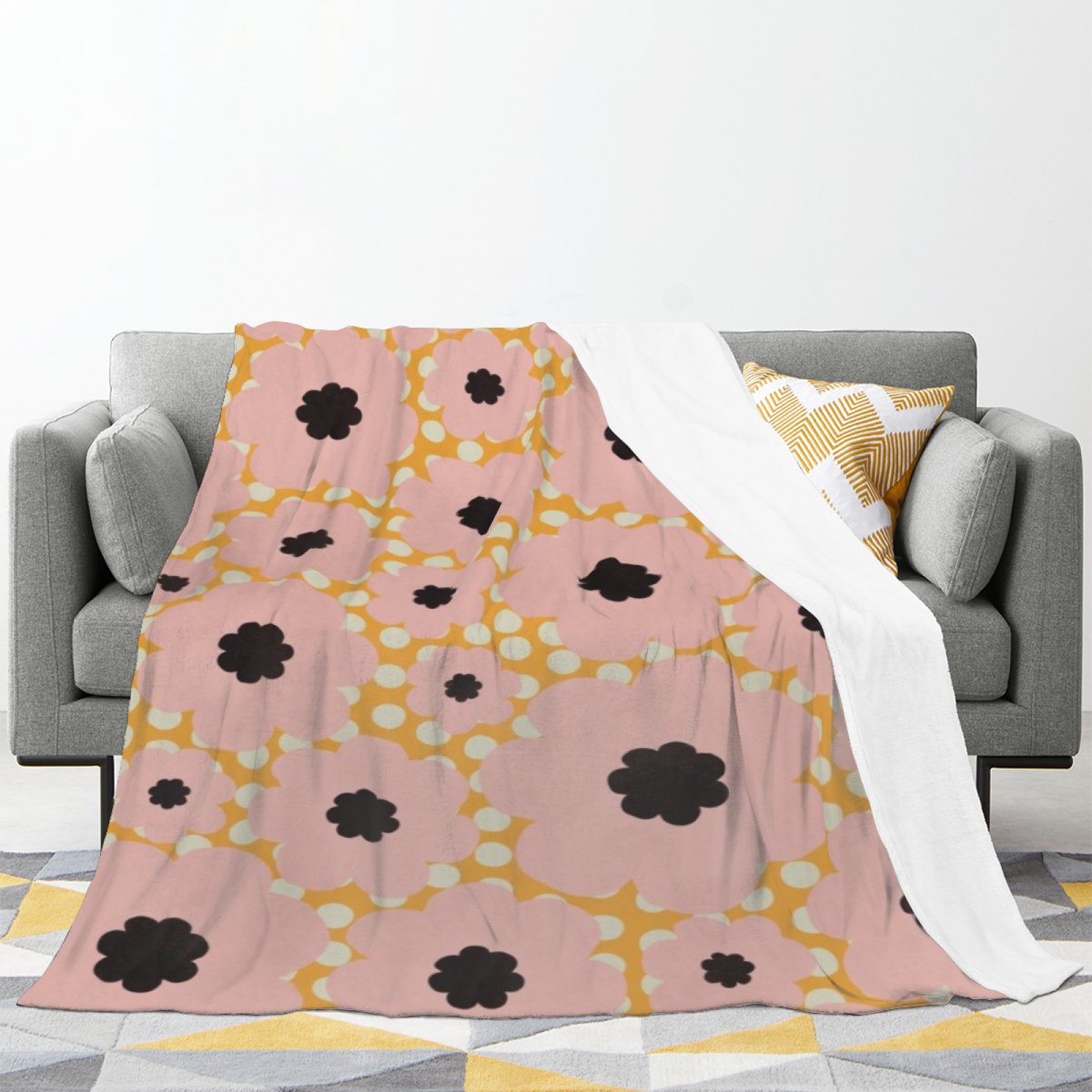 Cinnamon Vista Inspired Flannel Sofa Throw ¨C Earthy Neutral Palette