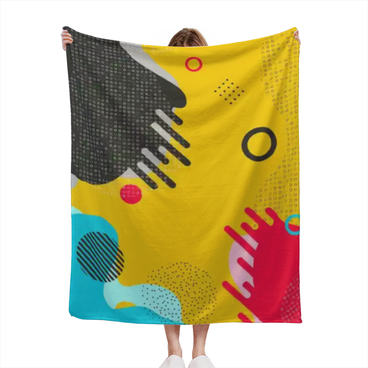 Riverstone & Lantern Playful Graphic All-Season Flannel Blanket