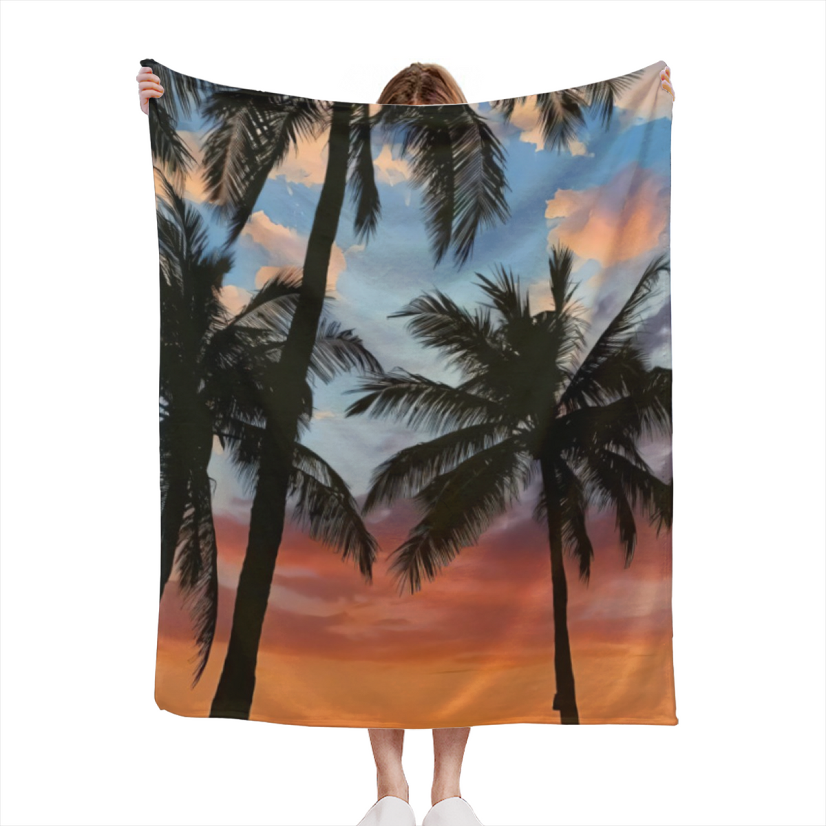 Opaline & Jubilee Playful Graphic Plush Flannel Throw