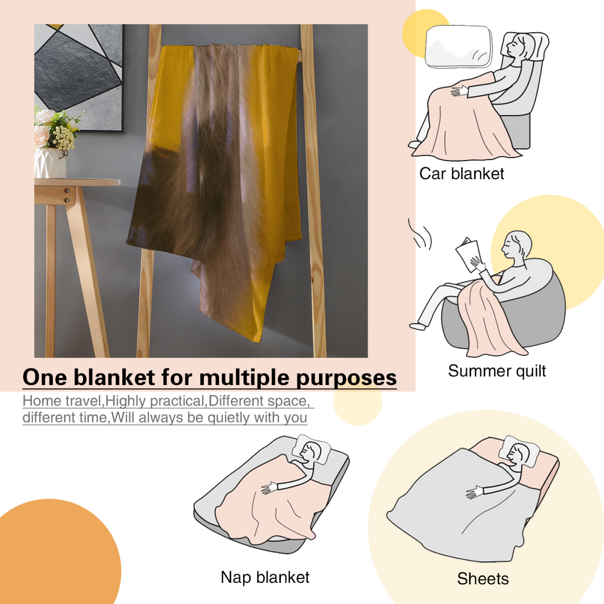 Cosmic & Mirage Playful Graphic All-Season Flannel Blanket
