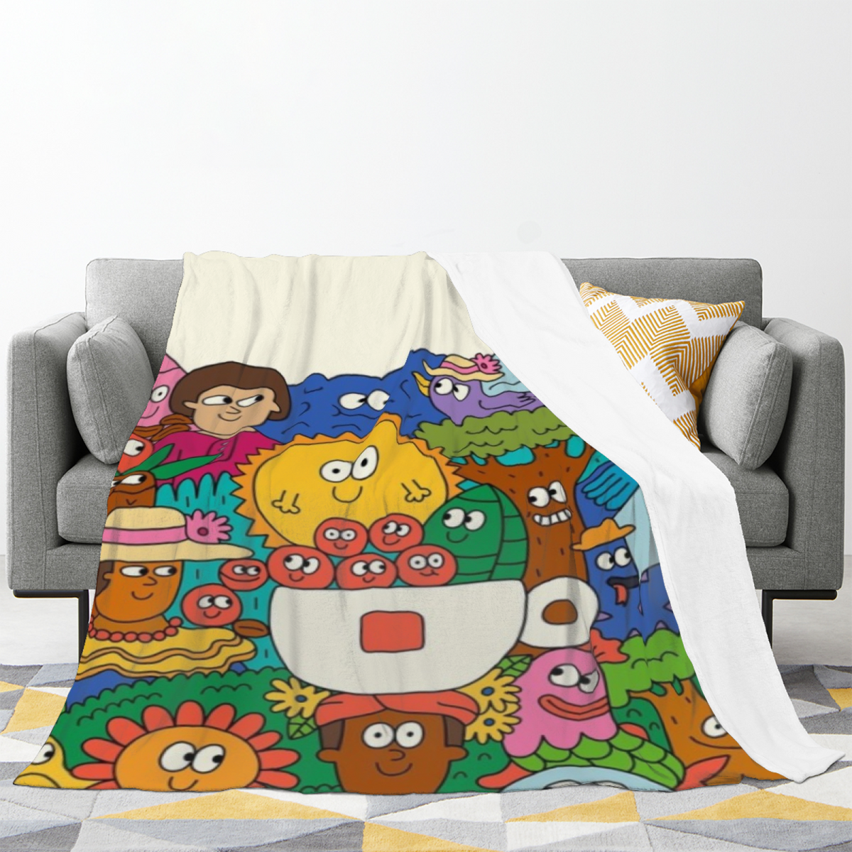 Decorative Flannel Blanket with Celestial Treasure Cozy Cottage Artwork