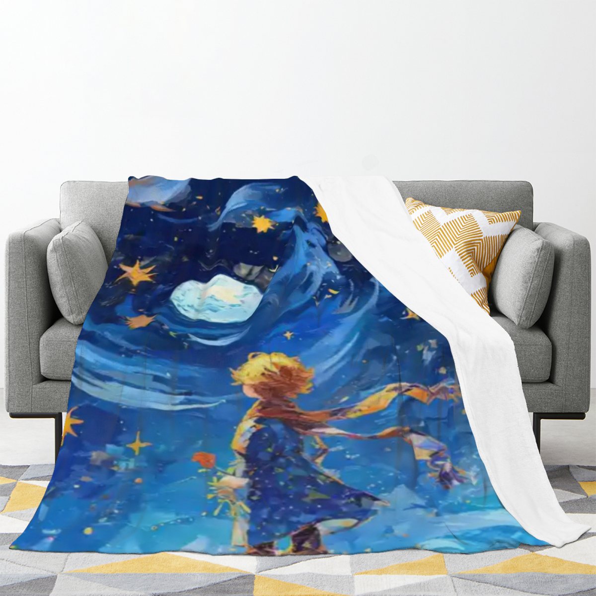 Pastel Multicolor Whimsical Decor Plush Flannel Throw ¨C Burnished Prism Edition