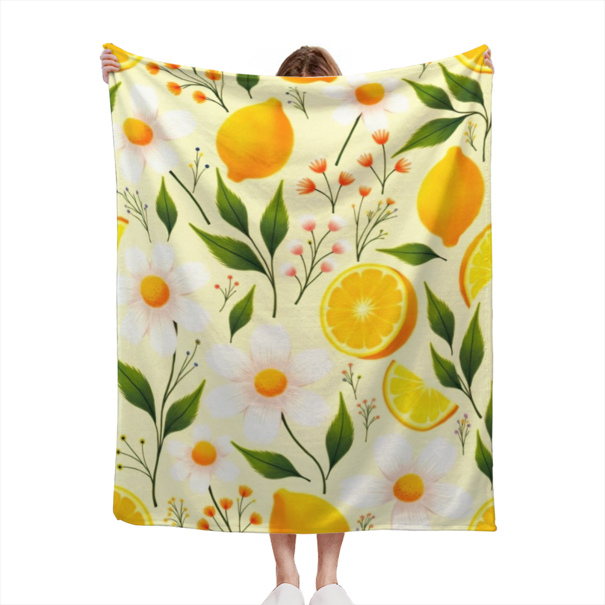 Decorative Flannel Blanket with Celestial Meadow Cozy Cottage Artwork