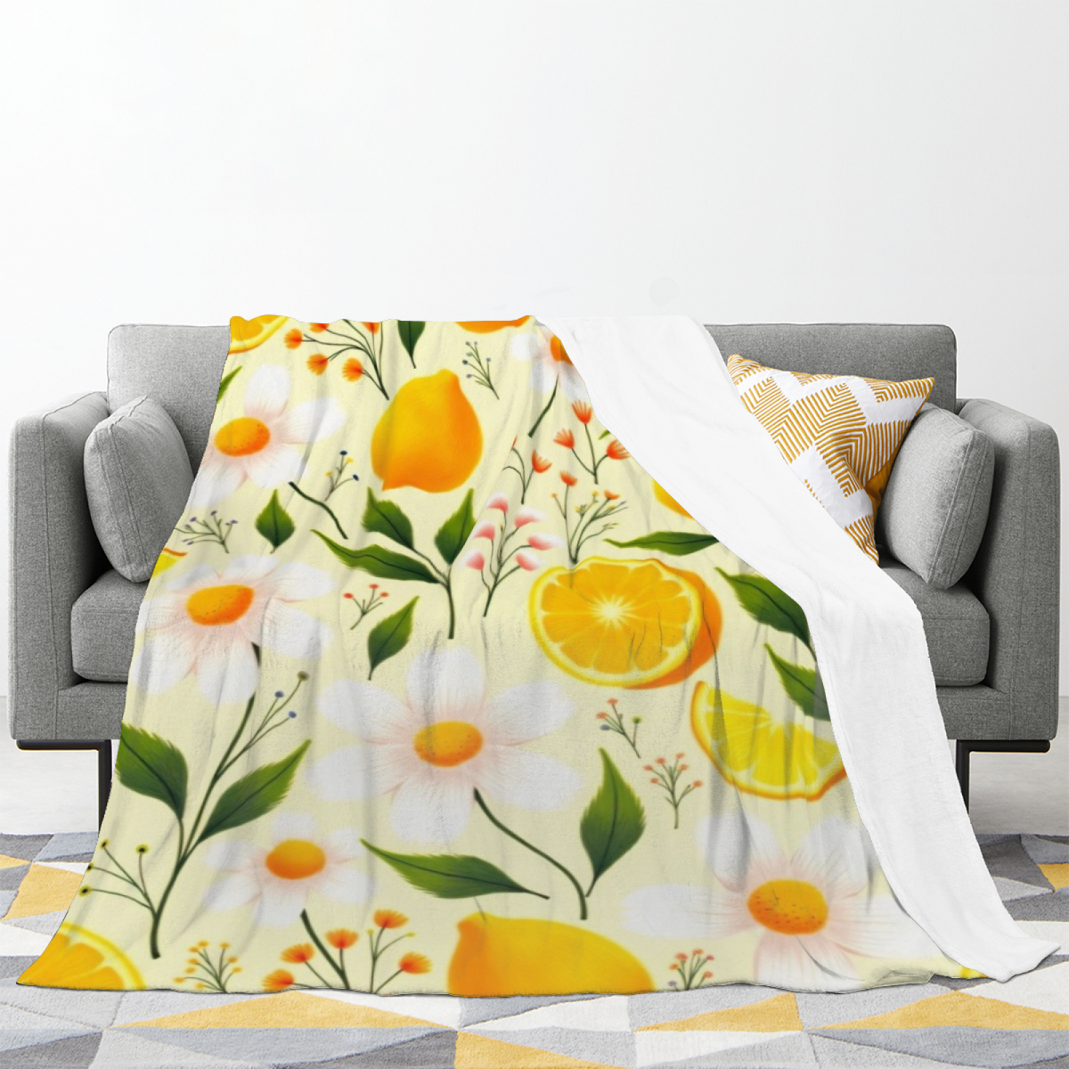 Decorative Flannel Blanket with Celestial Meadow Cozy Cottage Artwork