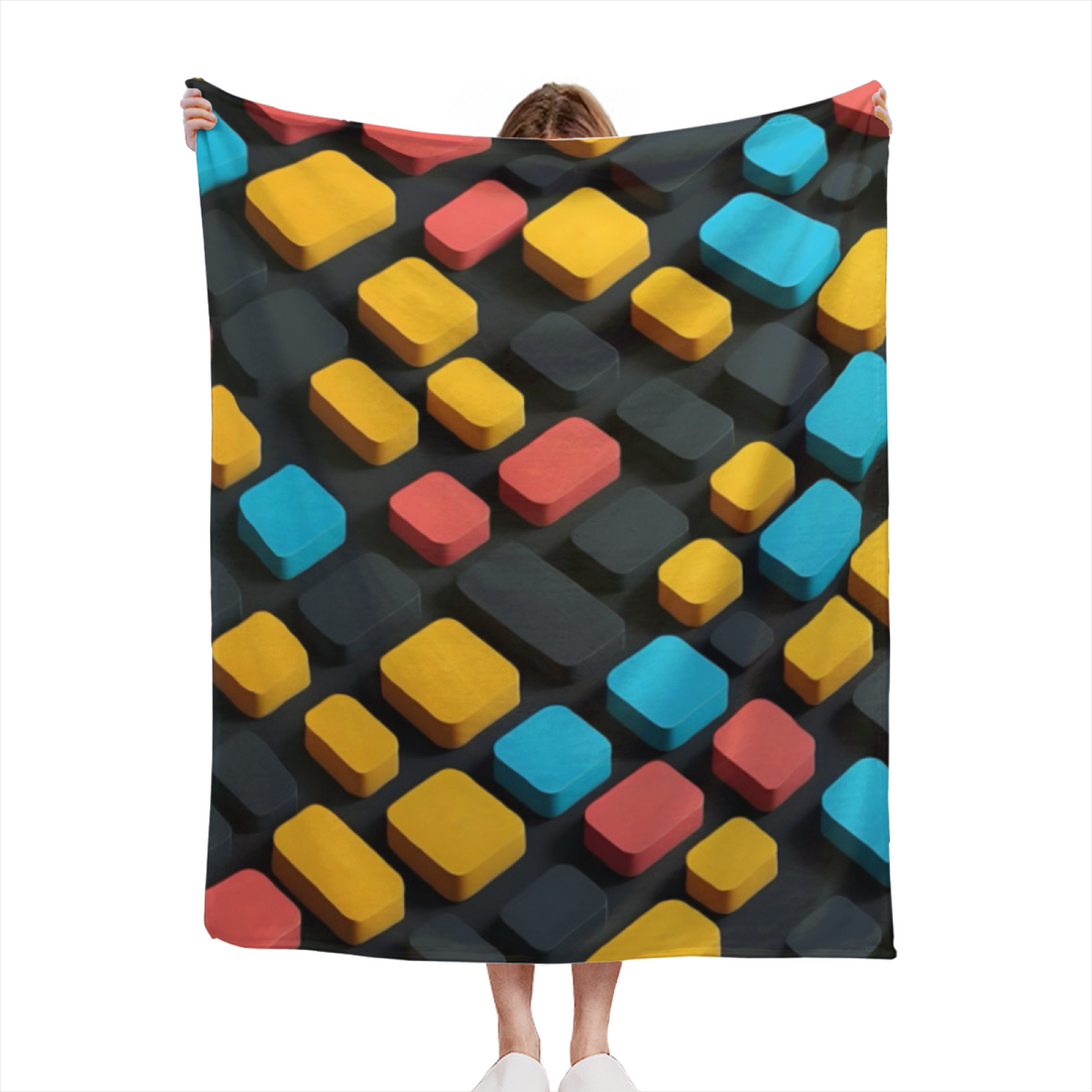 Pastel Multicolor Whimsical Decor All-Season Flannel Blanket ¨C Twilight Whisper Edition