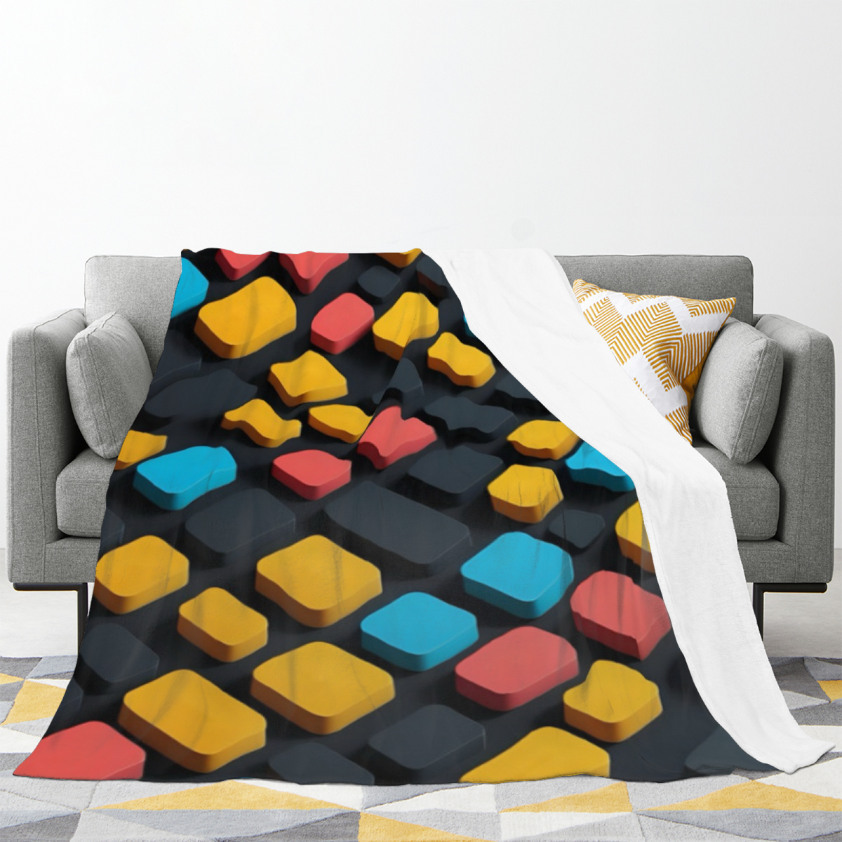 Pastel Multicolor Whimsical Decor All-Season Flannel Blanket ¨C Twilight Whisper Edition