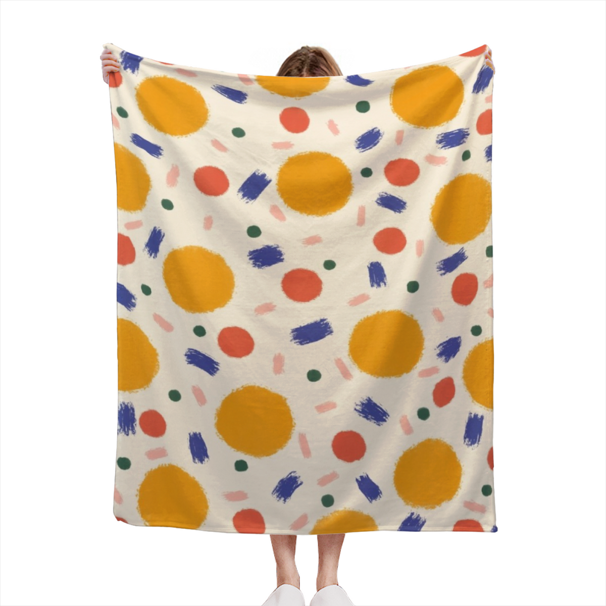 Decorative Flannel Blanket with Luminous Mirage Cozy Cottage Artwork
