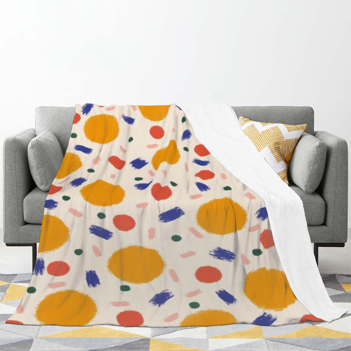 Decorative Flannel Blanket with Luminous Mirage Cozy Cottage Artwork