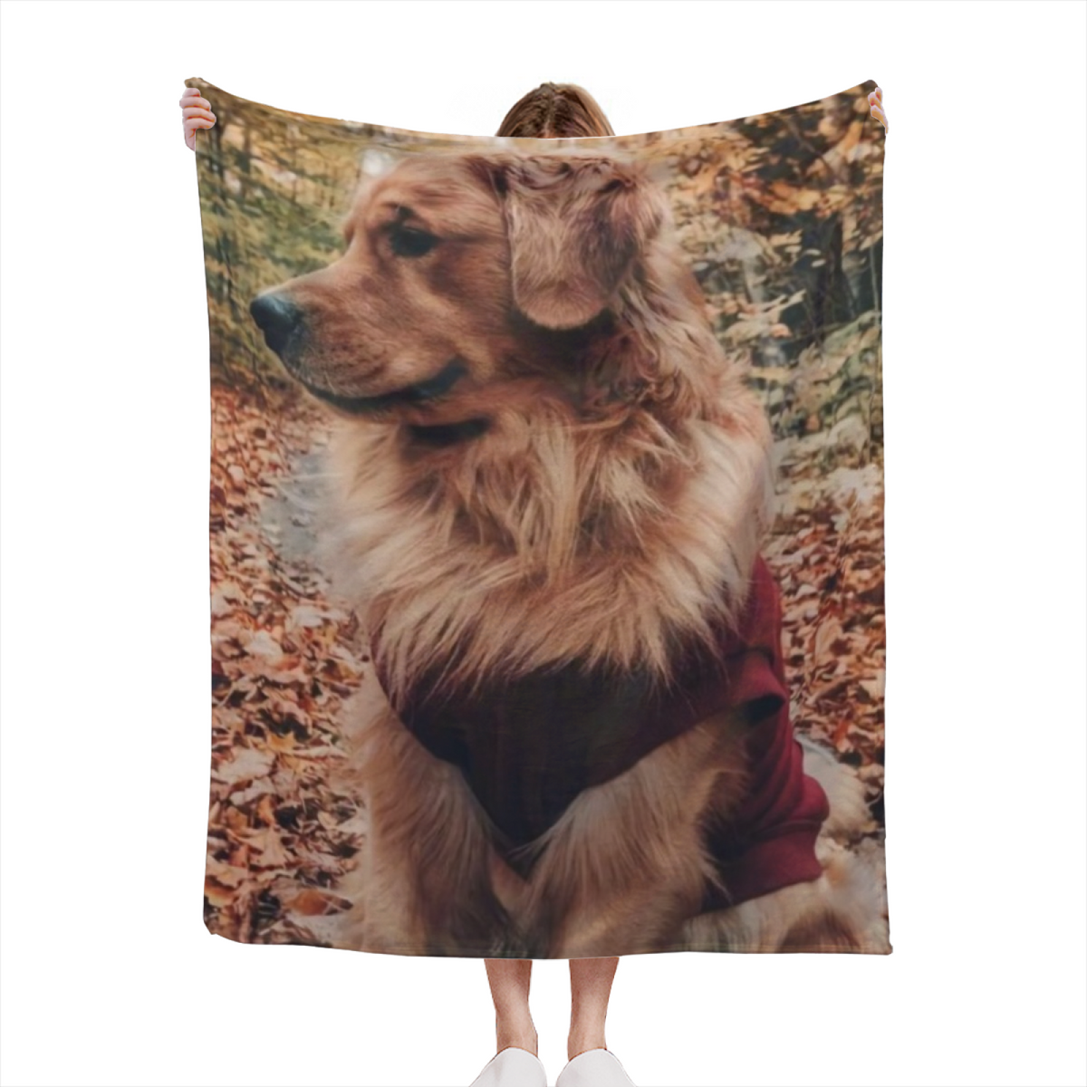 Rosewood Sketch Playful Pattern Soft Flannel Blanket