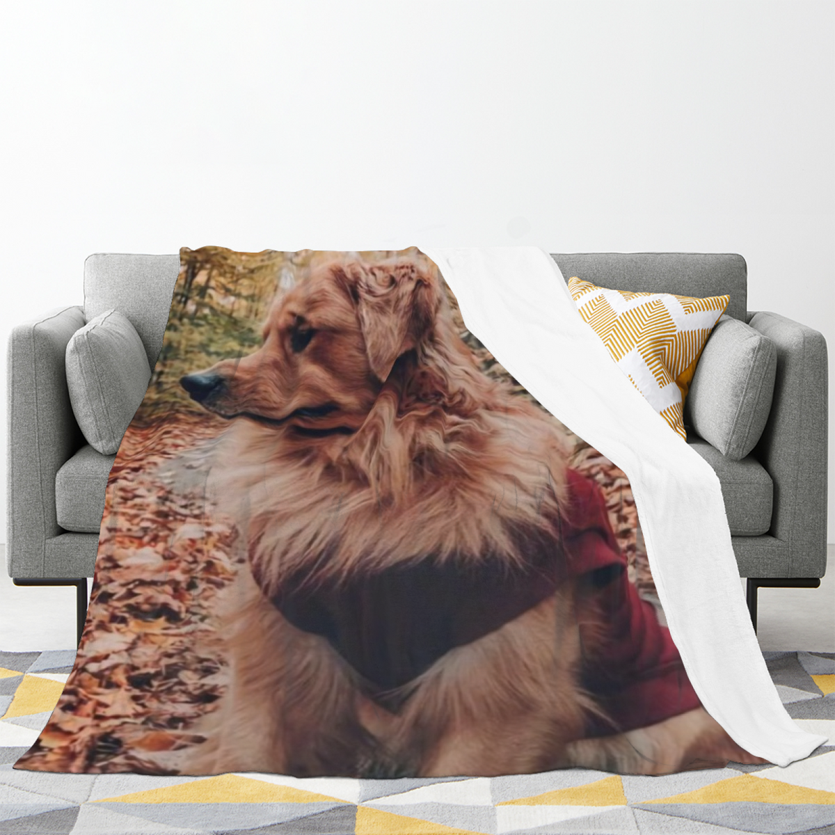 Rosewood Sketch Playful Pattern Soft Flannel Blanket