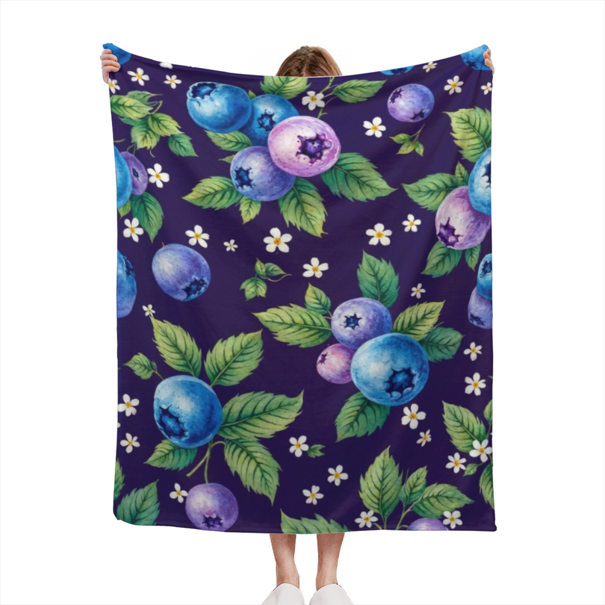 Heather Ripple Expressive Print Cozy Flannel Bed Blanket in Dusty Lilac