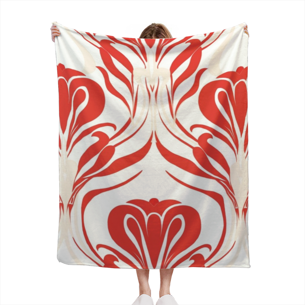 Harvest & Treasure Playful Graphic Plush Flannel Throw