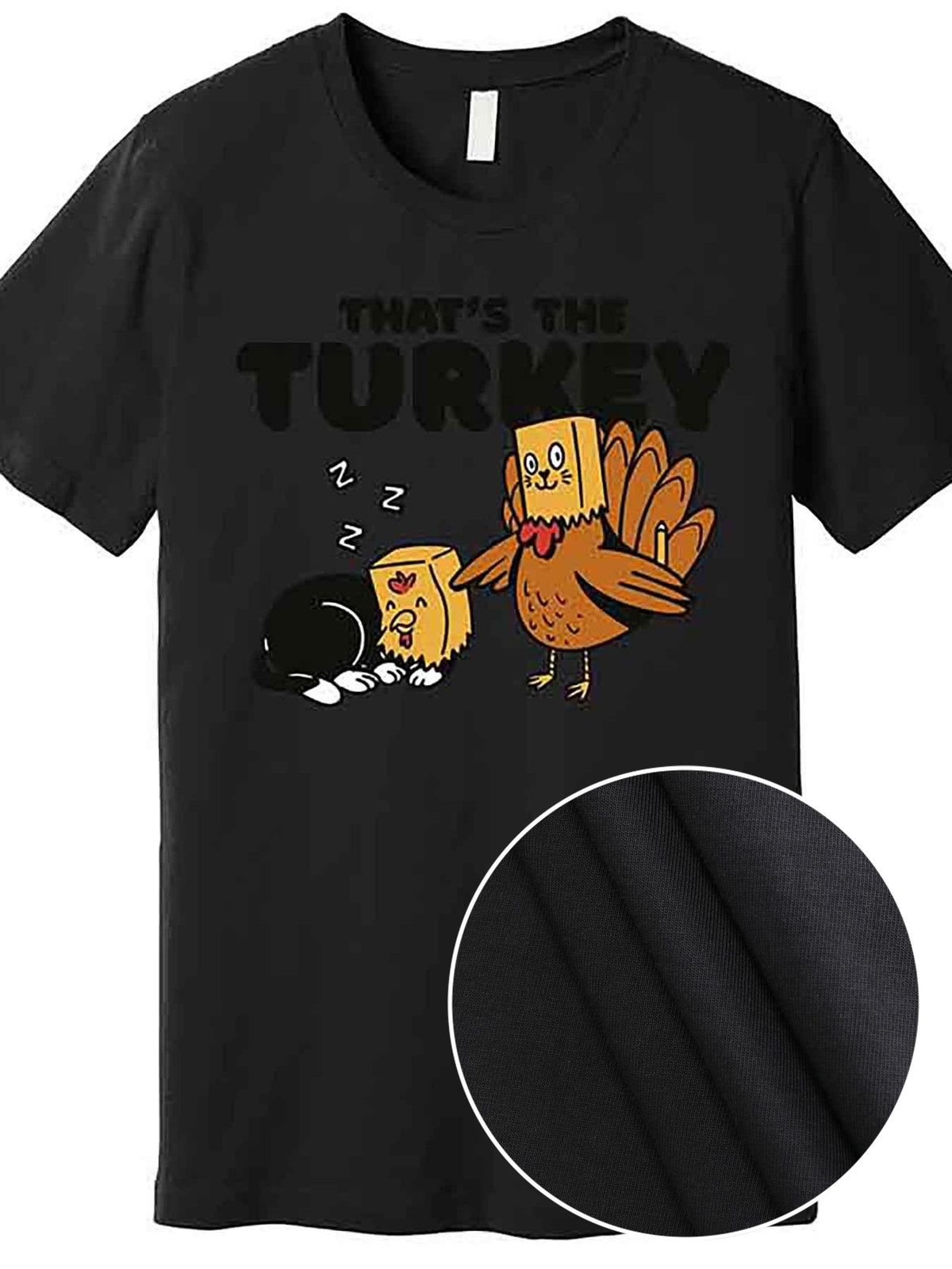 Thats The Turkey Funny Thanksgiving Cat Premium T-Shirt 228339 funny Men'S Short Sleeve Graphic T-shirt Collection black AA