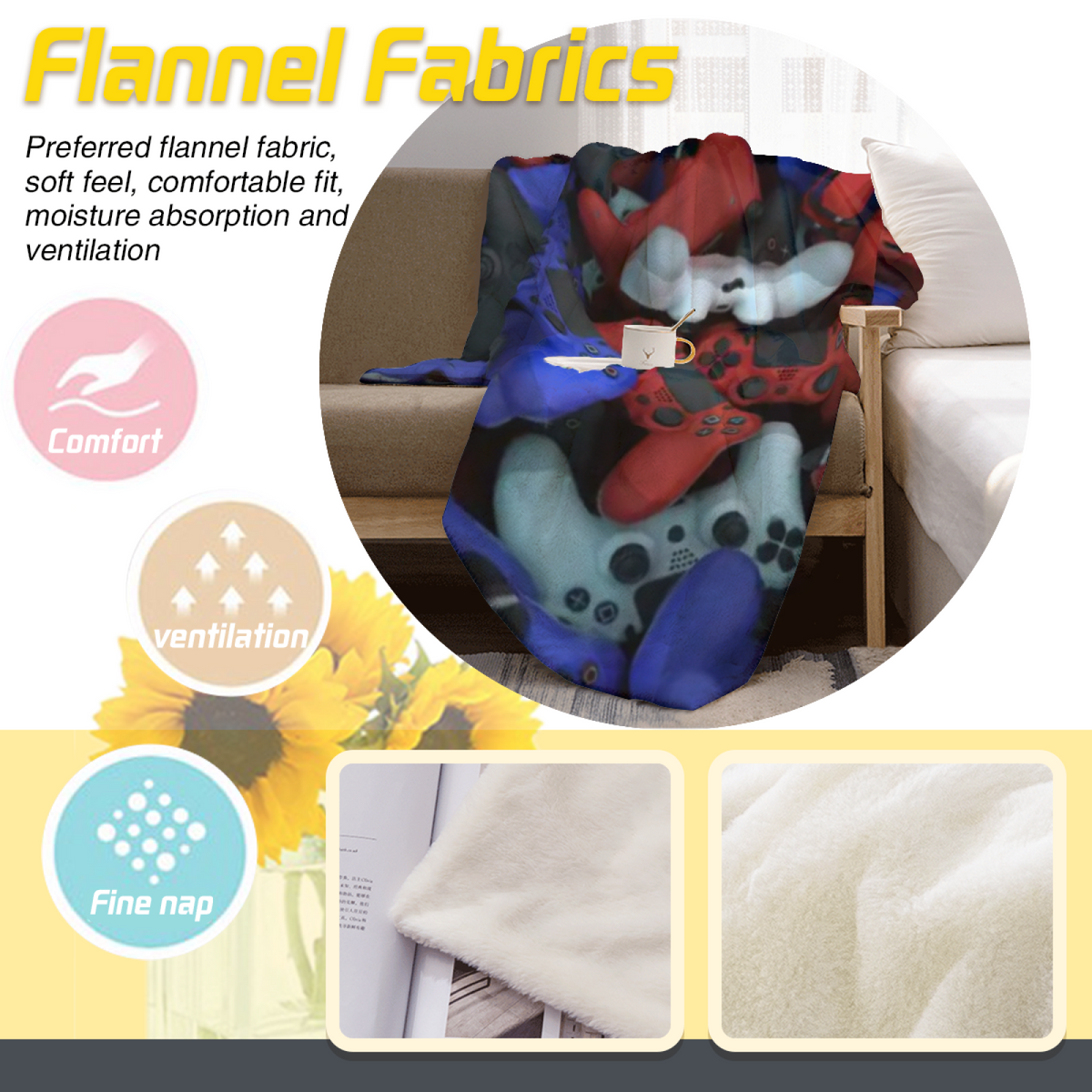 Earthy Neutral Serene Mirage Soft Flannel Blanket ¨C Contemporary Pattern