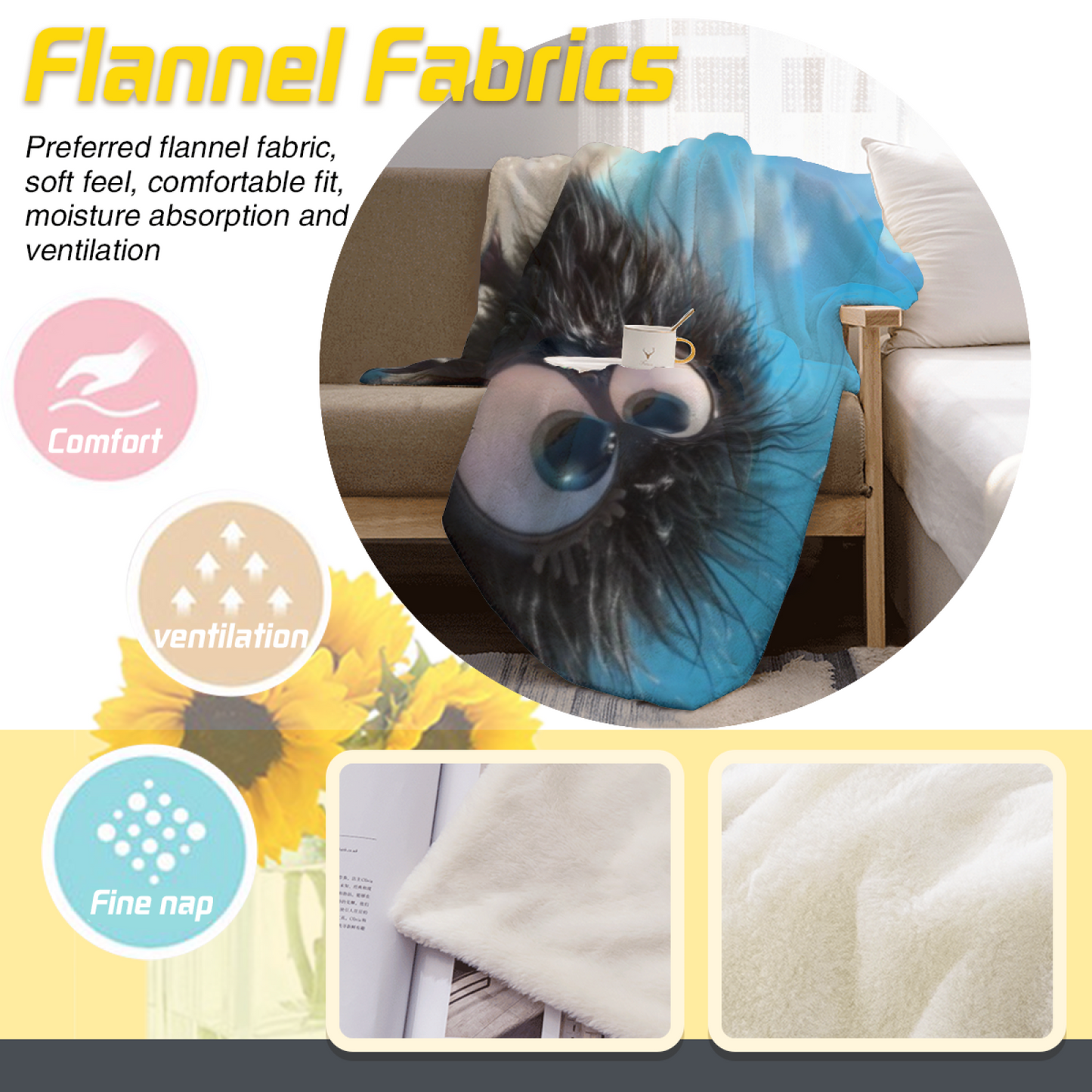 Abstract Pattern Throw Blanket ¨C Modern Artistic Printed Cozy Blanket