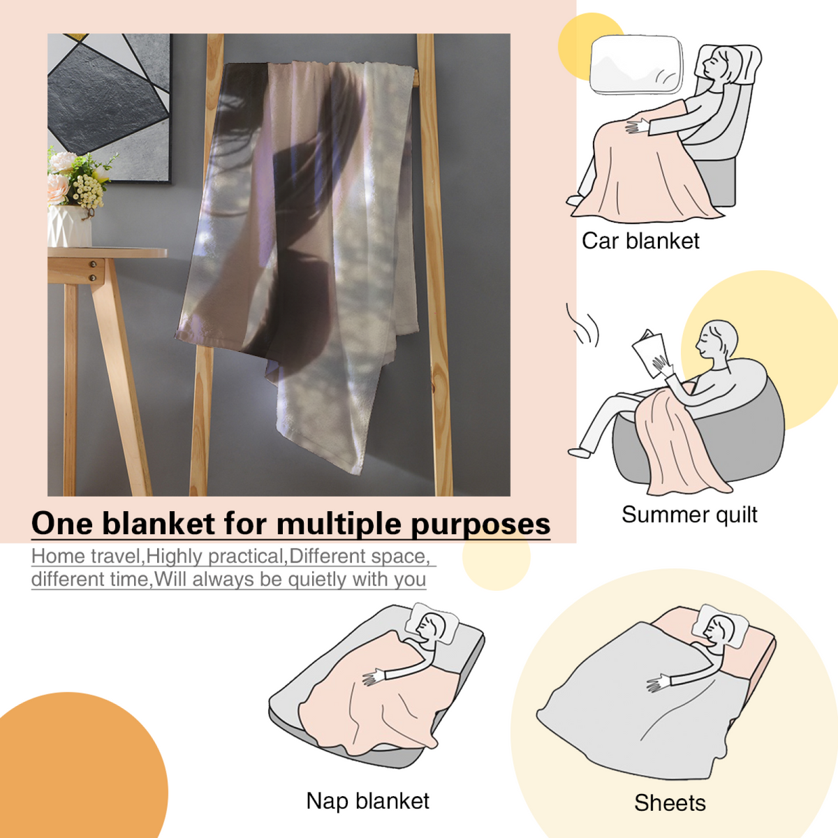 Earthy Neutral Frosted Treasure Soft Flannel Blanket ¨C Contemporary Pattern