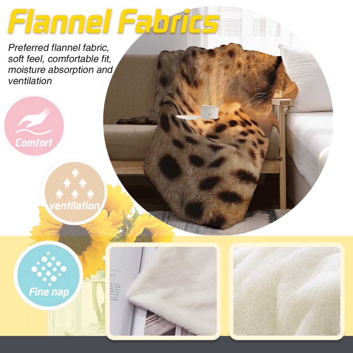 Desert & Rhapsody Playful Graphic All-Season Flannel Blanket
