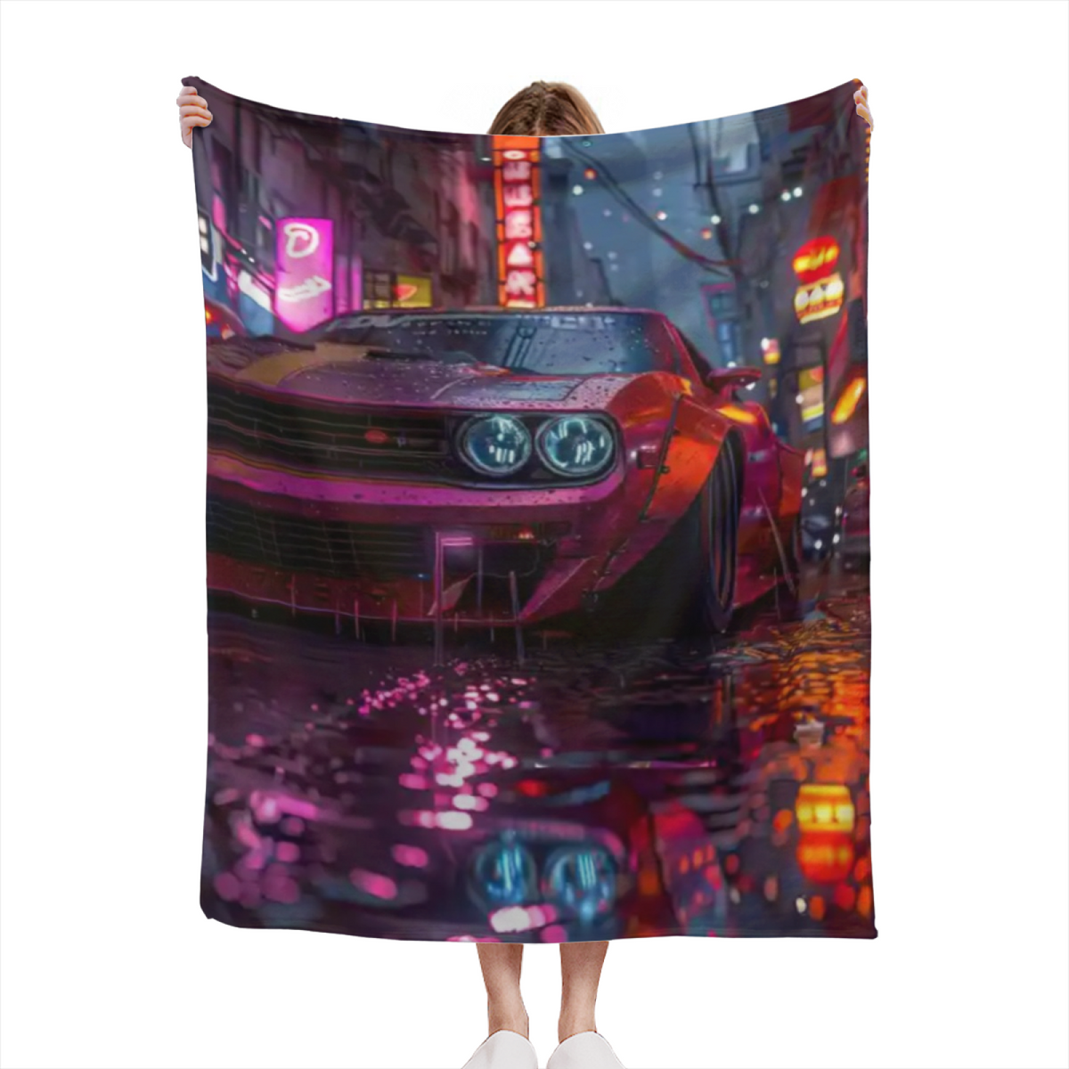Cosmic Thicket Lightweight Flannel Throw in Dusty Lilac