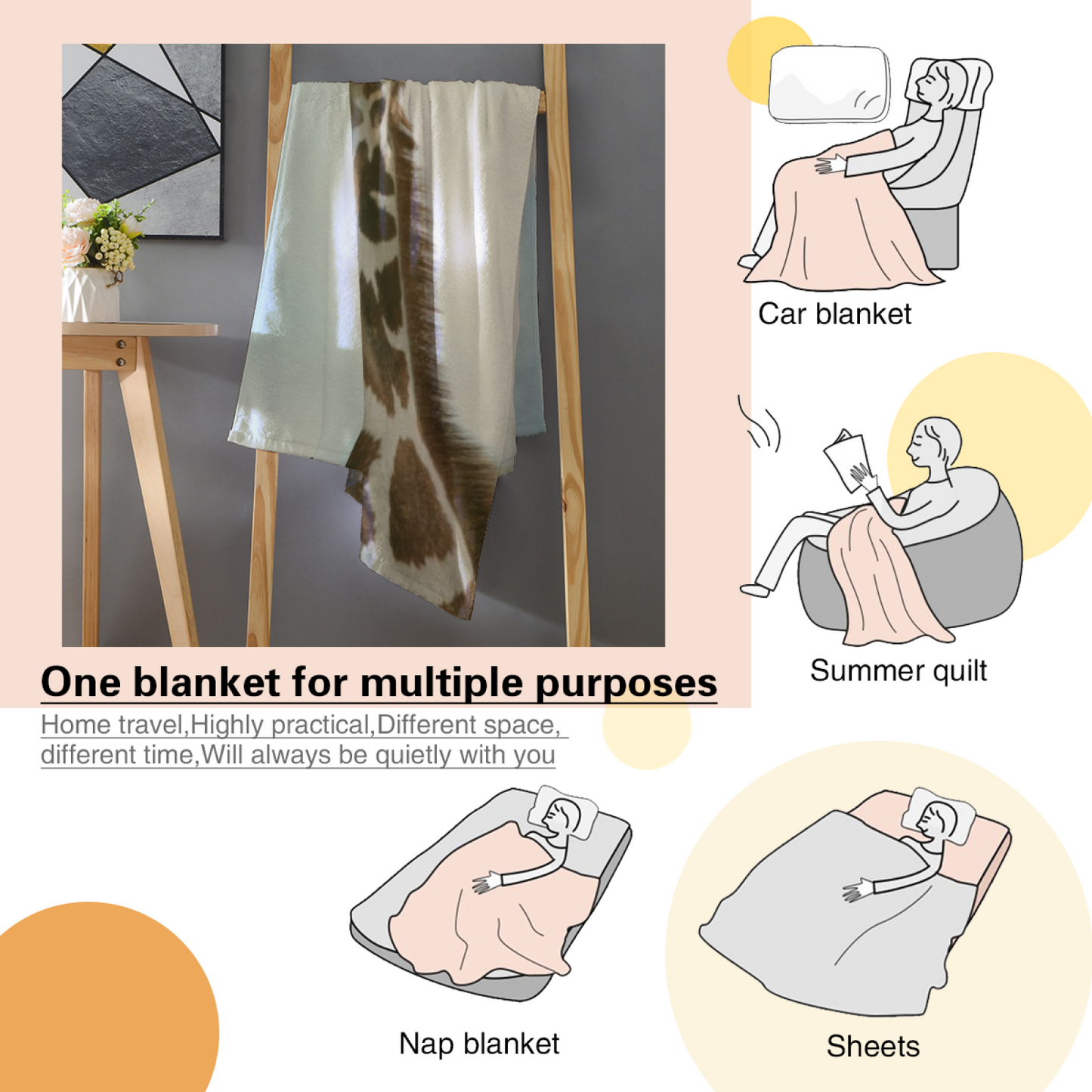 Modern Colorful Throw Blanket ¨C Decorative Artistic Printed Cozy Blanket