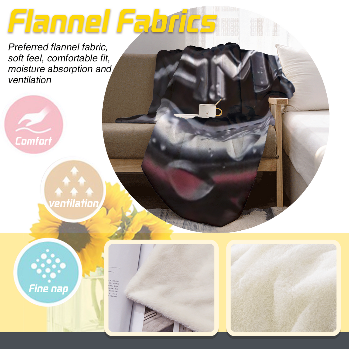 Pastel Multicolor Whimsical Decor Plush Flannel Throw ¨C Luminous Flora Edition