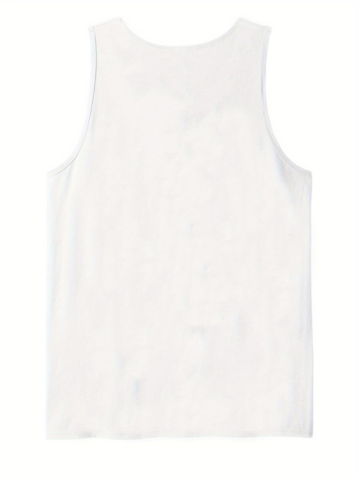 Everyday Comfort] Men's Cotton Sleeveless Tank Top with Vibrant Palm Tree & Sunset Print – Casual, Loose Fit, Round Neck Summer Beachwear for Outdoor Relaxation