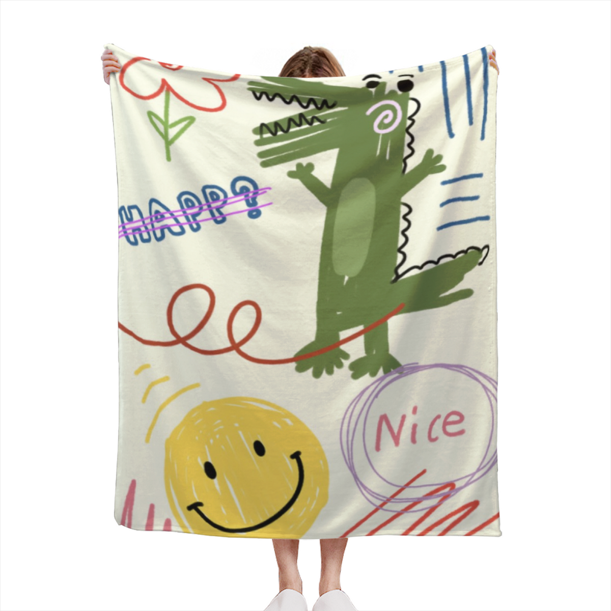 Dawn Charm Ivory Art Flannel Throw Blanket