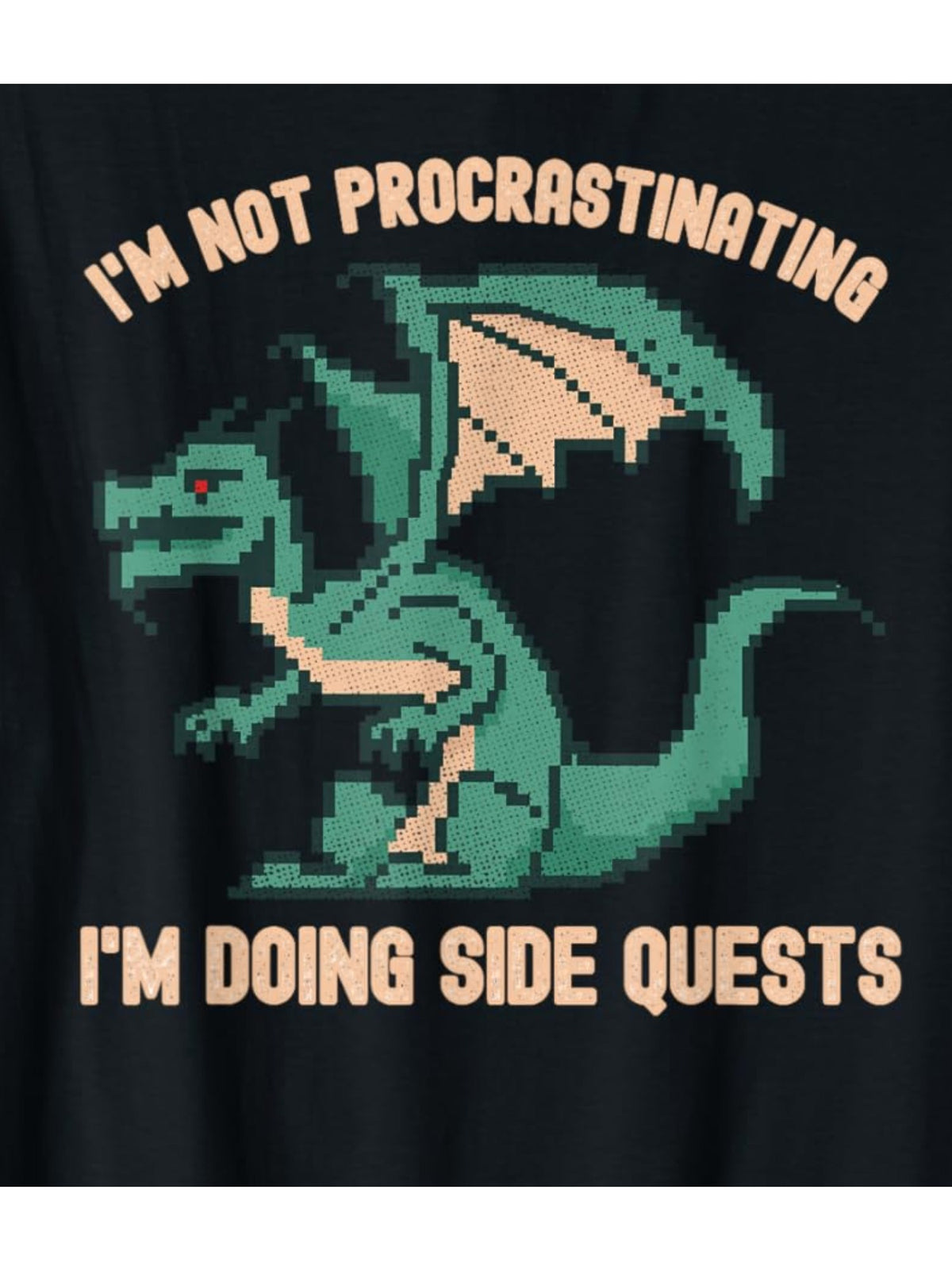 I'm Not Procrastinating I'm Doing Side Quests Retro Trendy Printed T-shirt, Men'S Casual and Comfortable T-shirt Summer, Men'S Short-sleeved Top for Everyday Activities Birthday Gift to Men