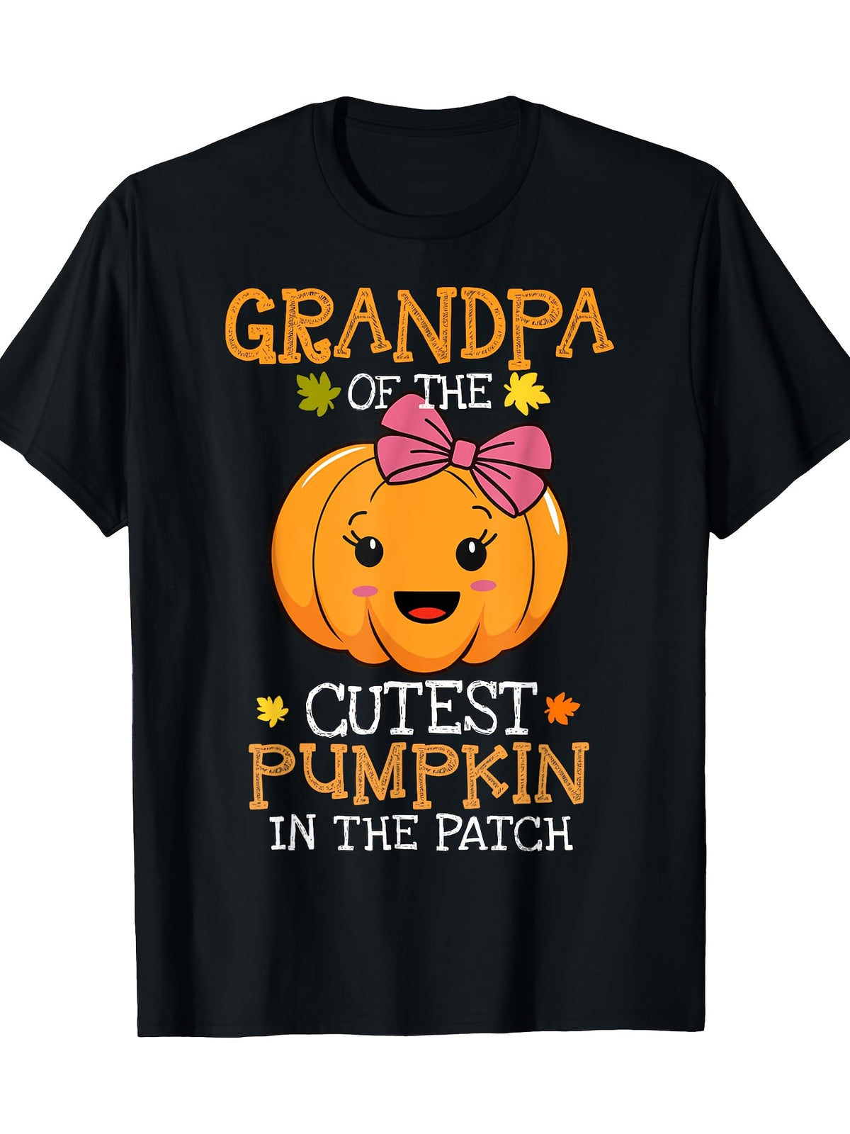 Grandpa Of The Cutest Pumpkin In The Patch Halloween Mens T-Shirt -100% Cotton -220gT-Shirt