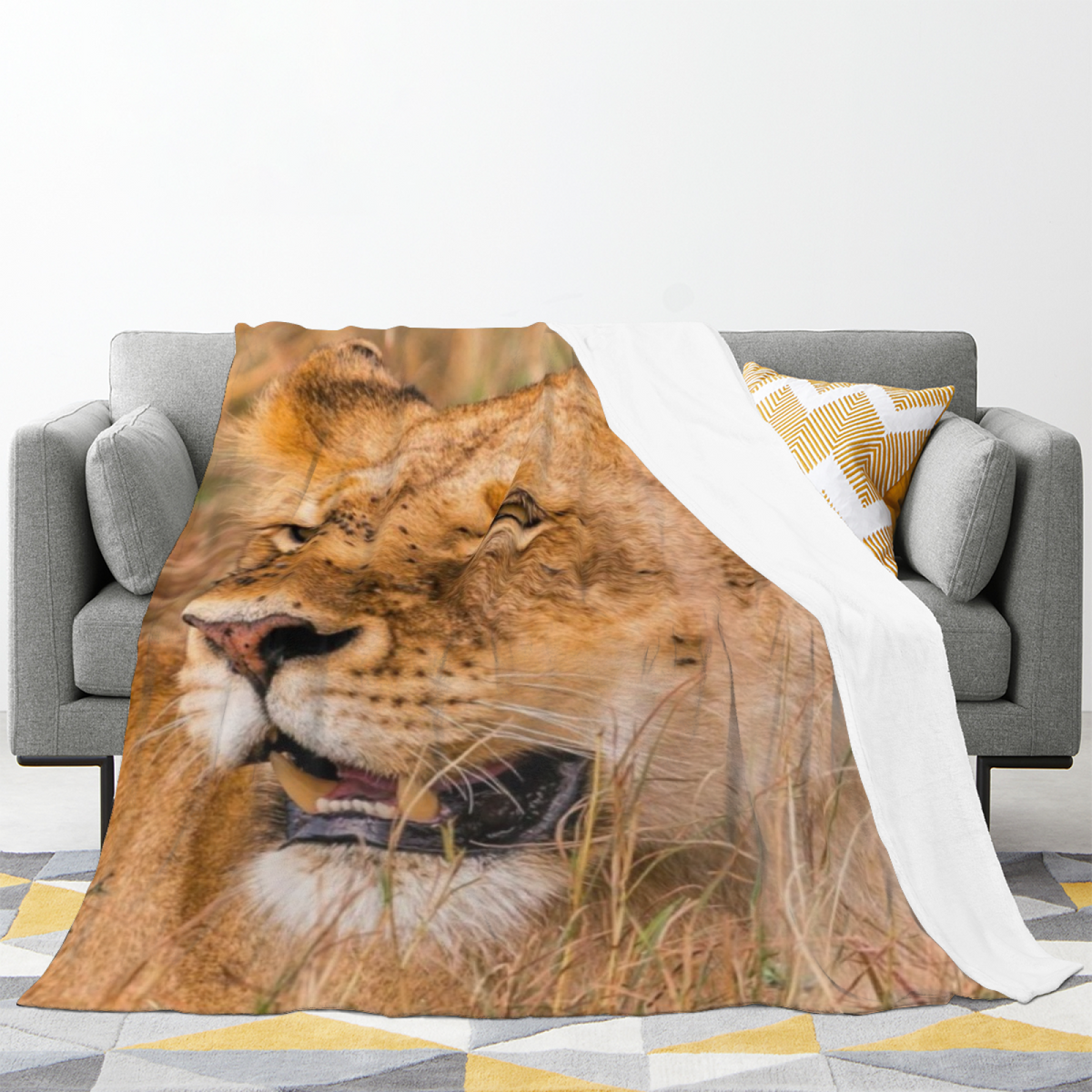 Aurora Jubilee Muted Sage Art Flannel Throw Blanket