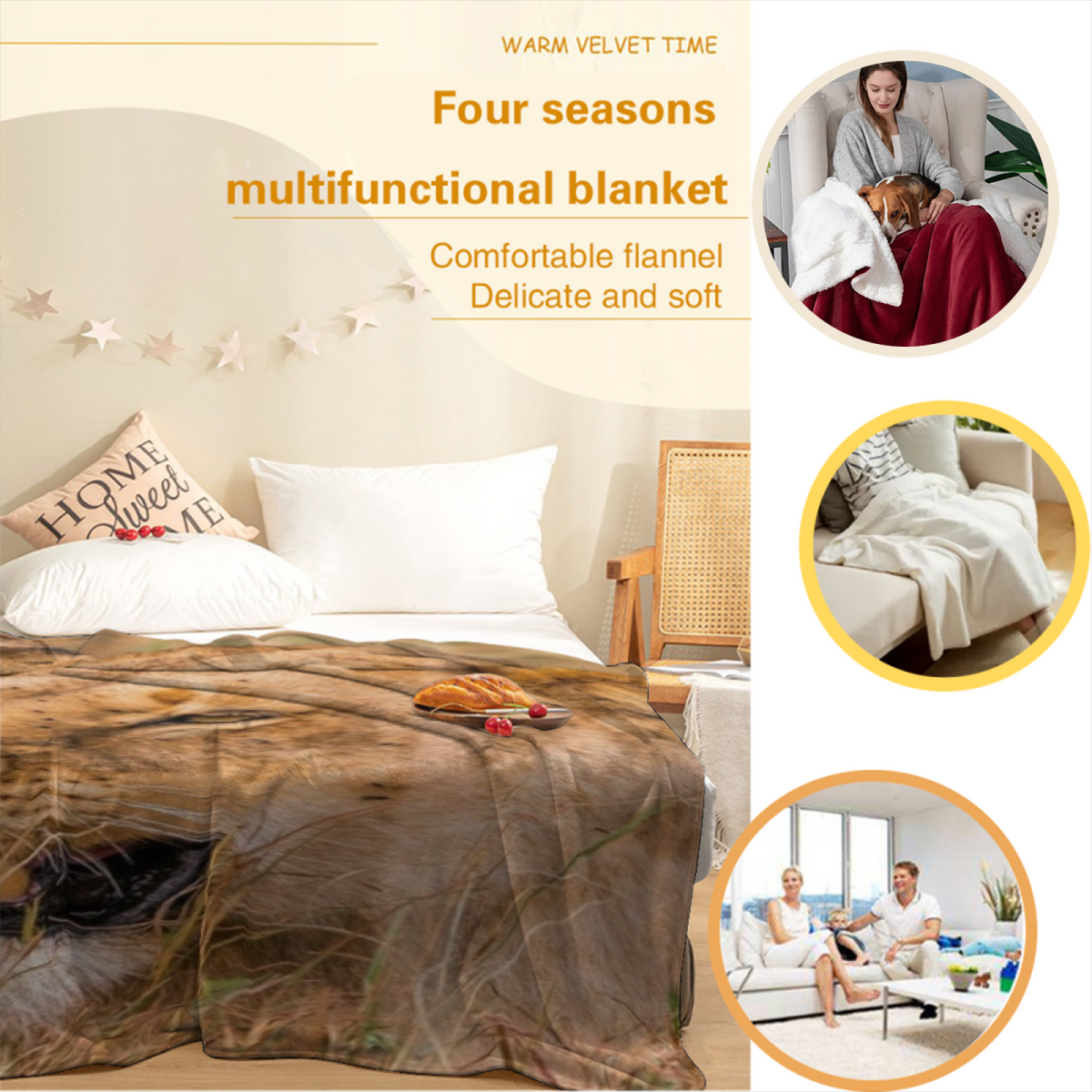 Aurora Jubilee Muted Sage Art Flannel Throw Blanket