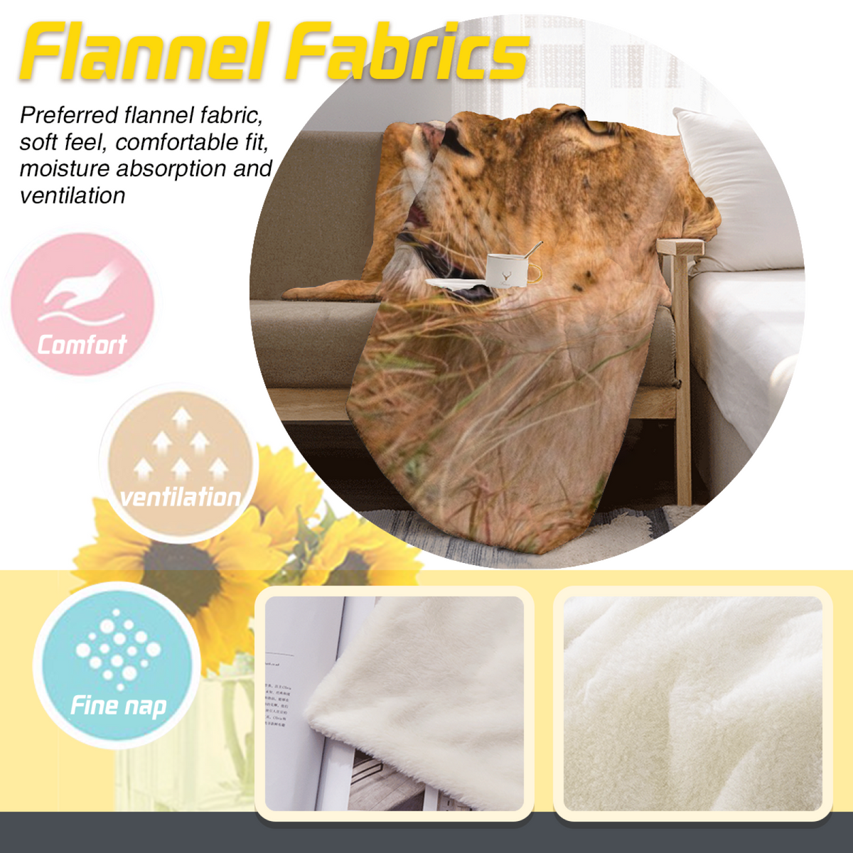 Aurora Jubilee Muted Sage Art Flannel Throw Blanket