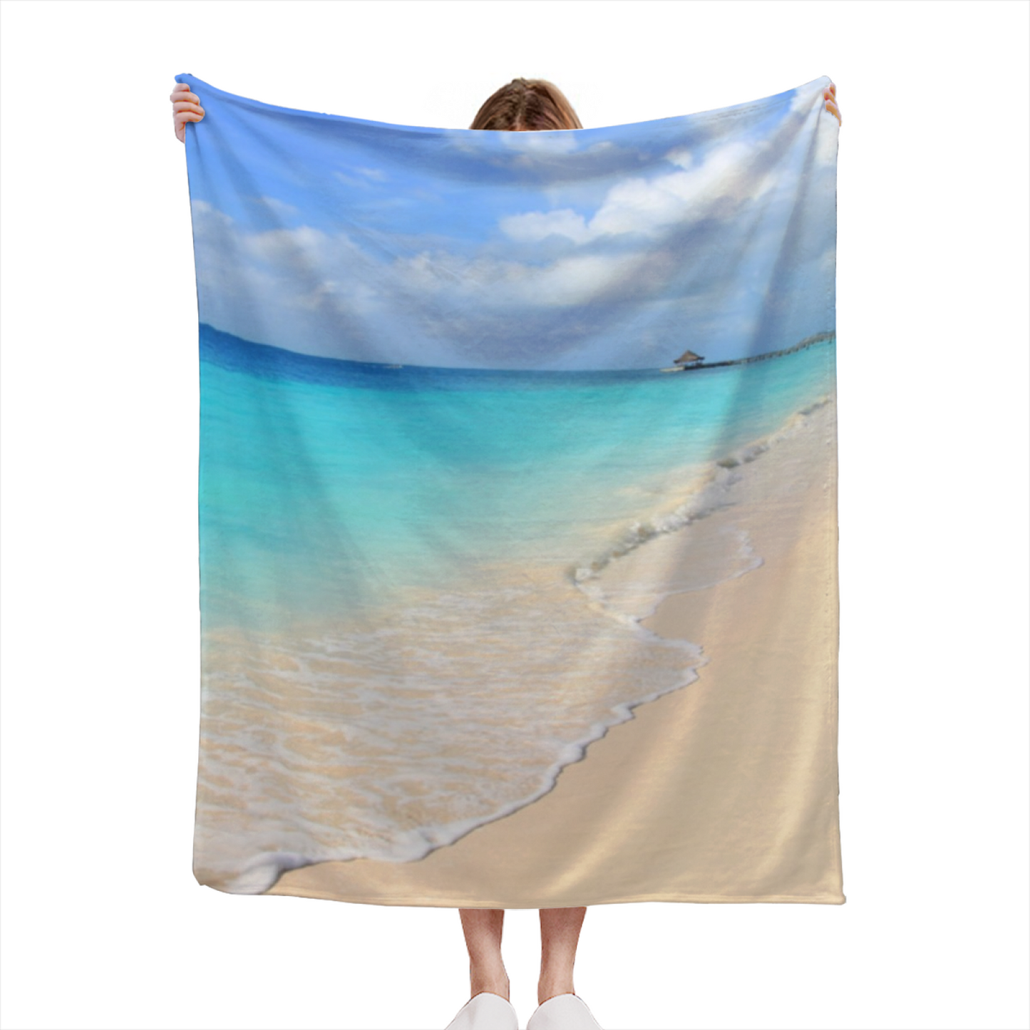 Contemporary Graphic Throw Blanket ¨C Artistic Modern Cozy Home Blanket