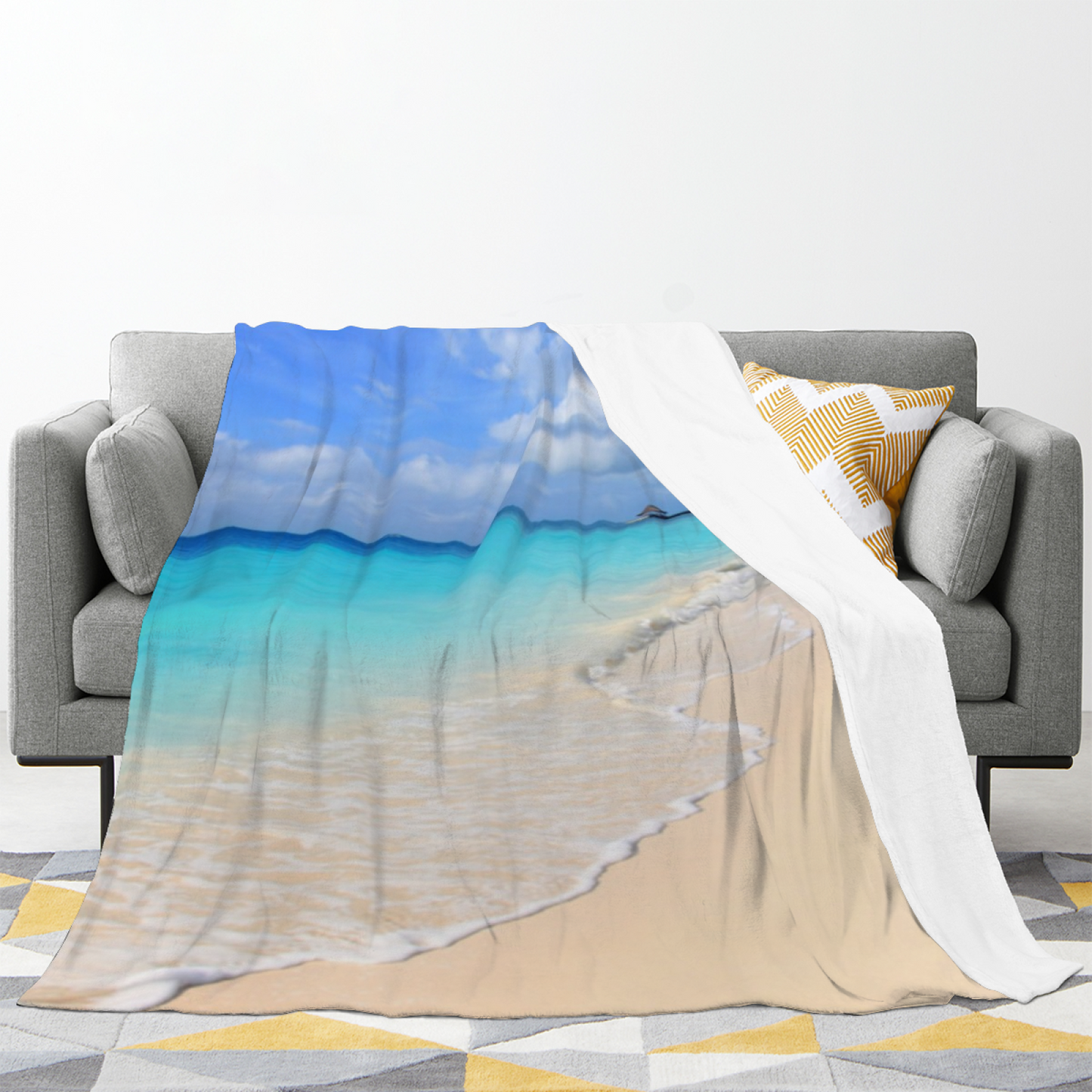 Contemporary Graphic Throw Blanket ¨C Artistic Modern Cozy Home Blanket