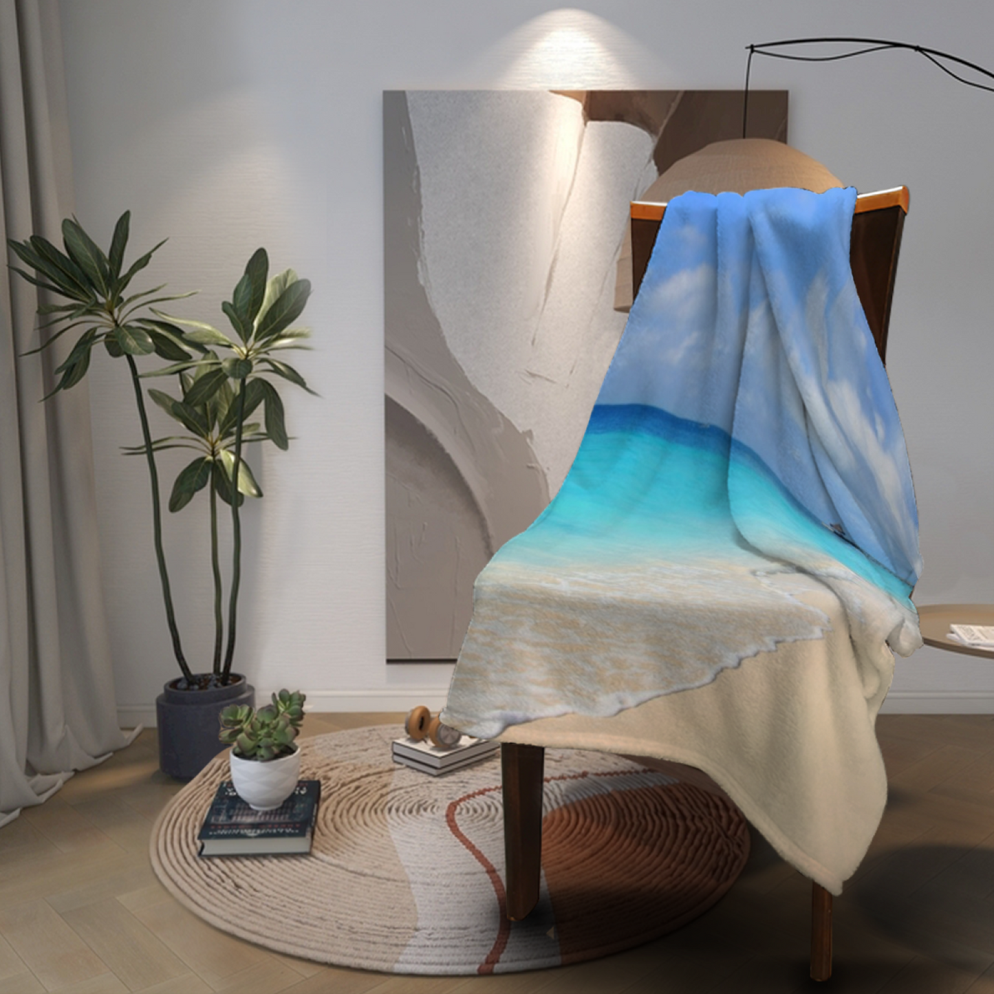 Contemporary Graphic Throw Blanket ¨C Artistic Modern Cozy Home Blanket