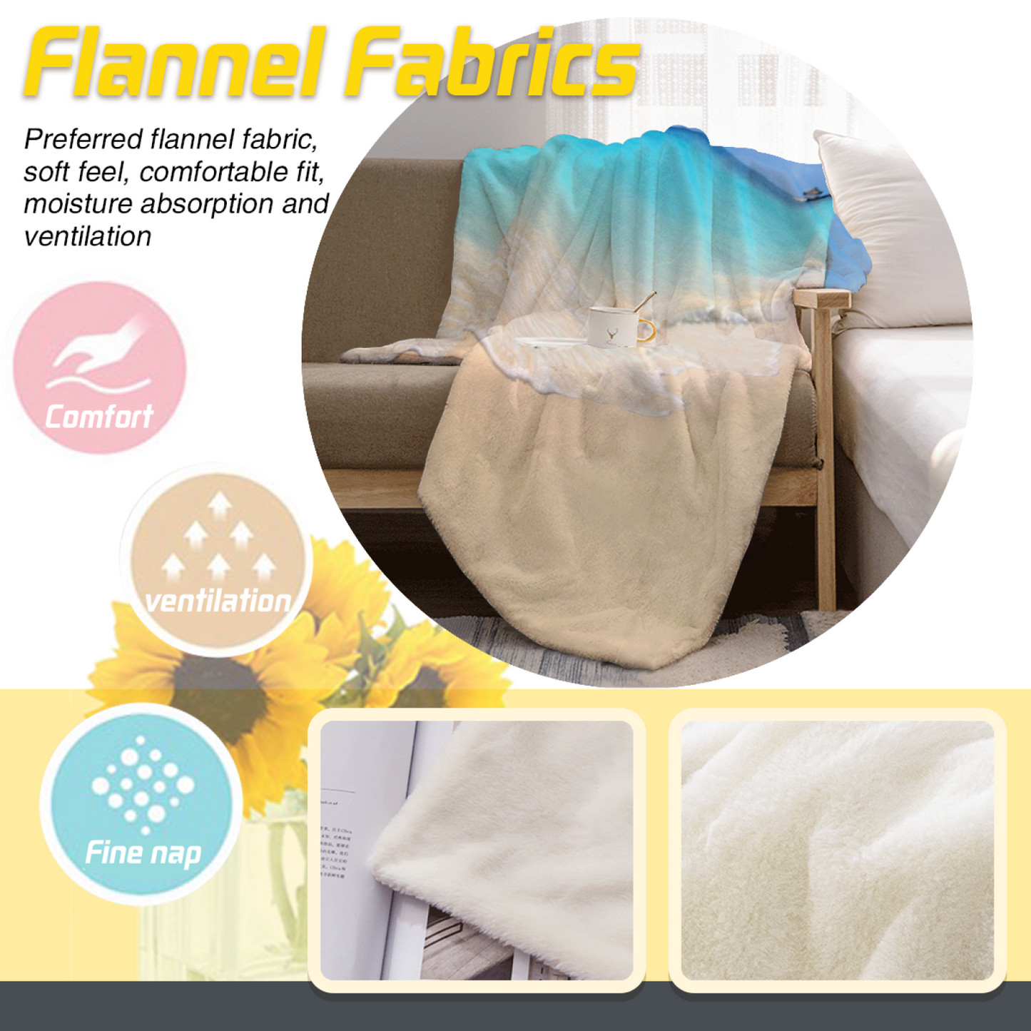 Contemporary Graphic Throw Blanket ¨C Artistic Modern Cozy Home Blanket