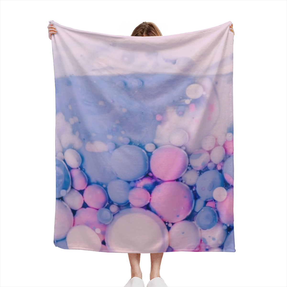 Soft Neutral Dawn Echo Cozy Flannel Bed Blanket