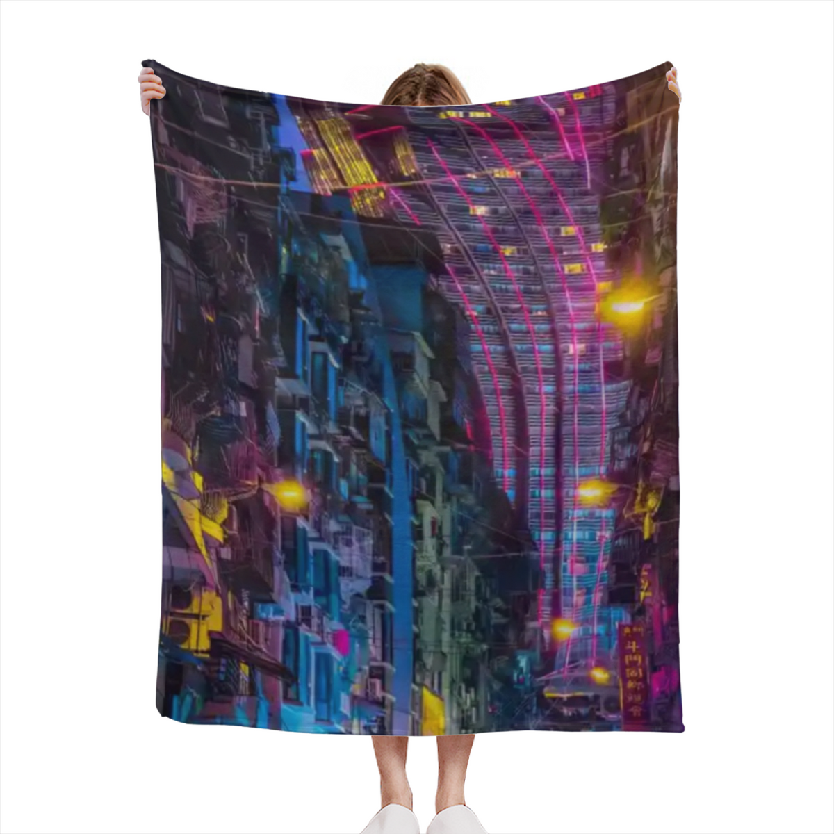 Eclectic Design Harvest Lagoon Warm Coral Flannel Sofa Throw